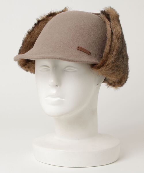 COMMON WARE（コモンウェアー）の「Aurelia　ファー付きフェルトキャスケット（キャスケット・レディース・ブラック/ブラウン/グレー/キャメル・FREE）」の6枚目の写真