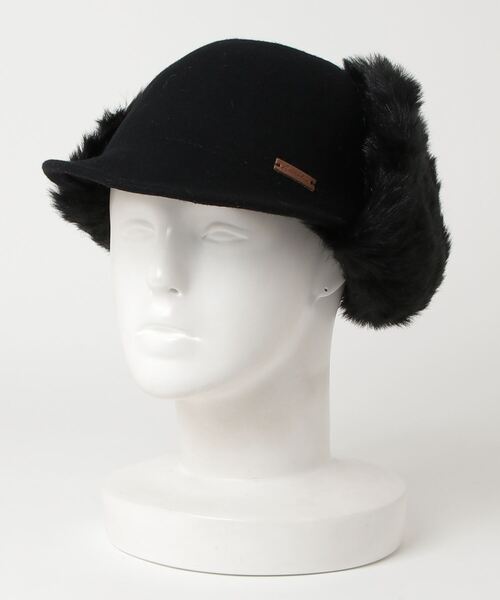 COMMON WARE（コモンウェアー）の「Aurelia　ファー付きフェルトキャスケット（キャスケット・レディース・ブラック/ブラウン/グレー/キャメル・FREE）」の8枚目の写真