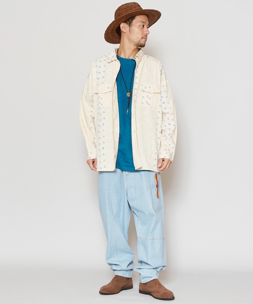 チャイハネ（チャイハネ）の「【チャイハネ】オルカジ刺繍MEN'Sデニムパンツ（デニムパンツ・メンズ・ライトブルー/ダークブルー・FREE）」の10枚目の写真