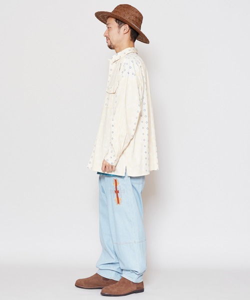 チャイハネ（チャイハネ）の「【チャイハネ】オルカジ刺繍MEN'Sデニムパンツ（デニムパンツ・メンズ・ライトブルー/ダークブルー・FREE）」の11枚目の写真