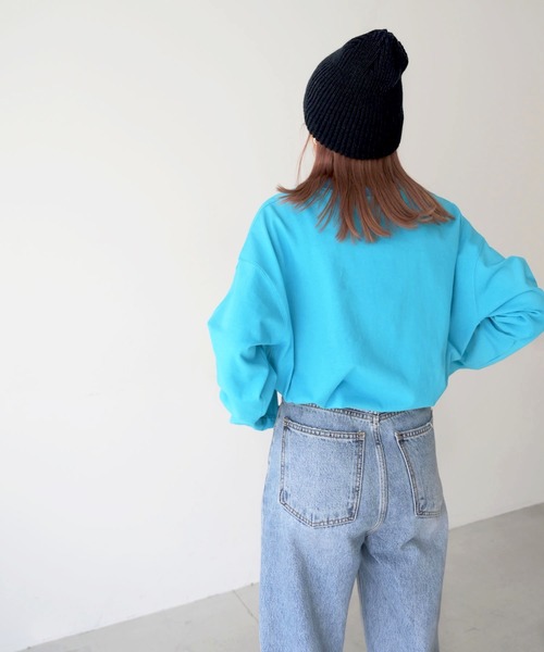 CANAL JEAN(キャナルジーン)の「RED CHOP WORKS(レッドチョップワークス) 太リブロングTシャツ(Tシャツ/カットソー・レディース・ホワイト/イエロー/ブルー/グリーン・38)」の16枚目の写真
