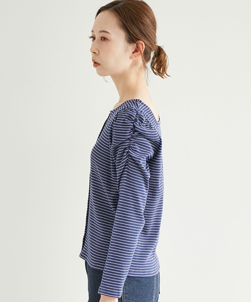 ROPE' PICNIC（ロペピクニック）の「袖ギャザートップス（Tシャツ/カットソー・レディース・ブルー系その他/ホワイト系その他5/オフホワイト/ホワイト・38）」の11枚目の写真