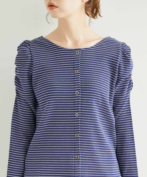 ROPE' PICNIC（ロペピクニック）の「袖ギャザートップス（Tシャツ/カットソー・レディース・ブルー系その他/ホワイト系その他5/オフホワイト/ホワイト・38）」の14枚目の写真