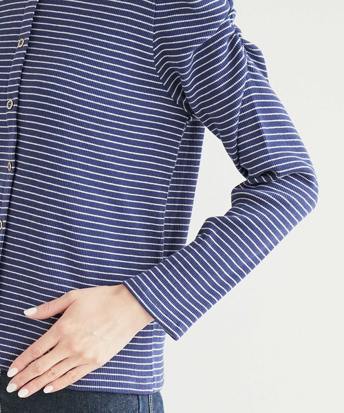 ROPE' PICNIC（ロペピクニック）の「袖ギャザートップス（Tシャツ/カットソー・レディース・ブルー系その他/ホワイト系その他5/オフホワイト/ホワイト・38）」の16枚目の写真