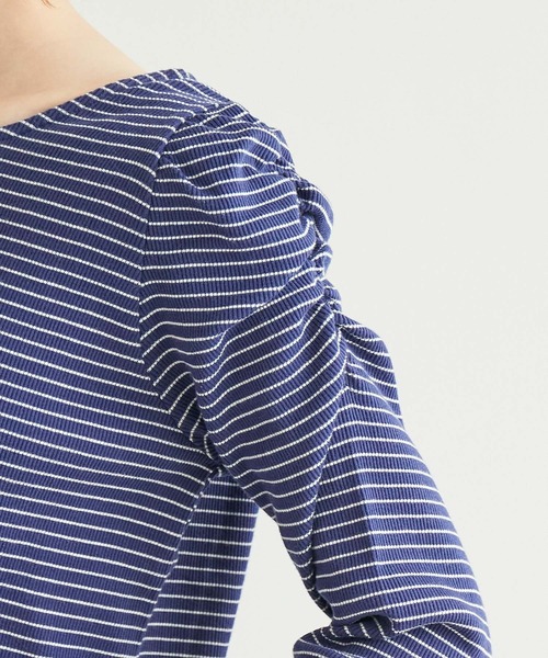 ROPE' PICNIC（ロペピクニック）の「袖ギャザートップス（Tシャツ/カットソー・レディース・ブルー系その他/ホワイト系その他5/オフホワイト/ホワイト・38）」の17枚目の写真