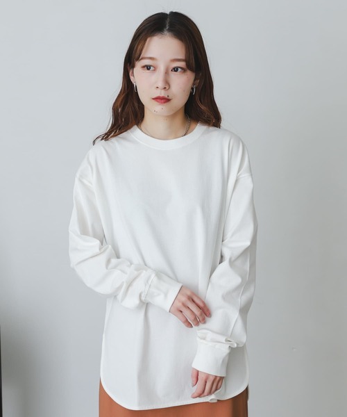 SENSE OF PLACE by URBAN RESEARCH(センスオブプレイスバイアーバンリサーチ)の「オーガニックコットンチュニックトップ(Tシャツ/カットソー・レディース・ブラック/ライトベージュ/オレンジ/オフホワイト・ONE)」の19枚目の写真