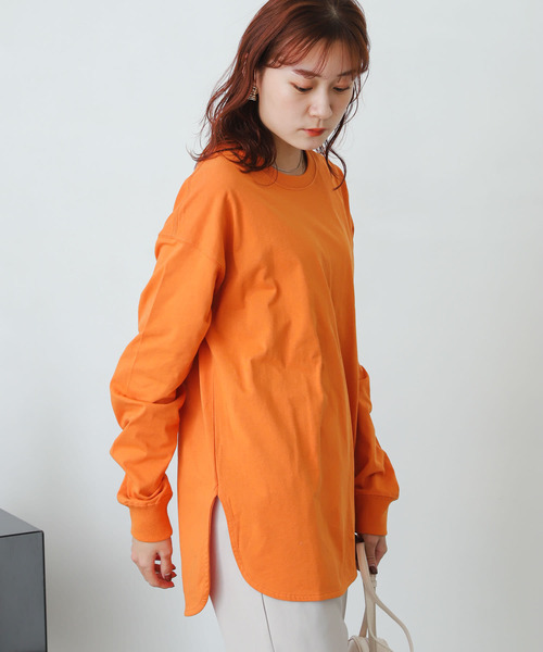 SENSE OF PLACE by URBAN RESEARCH(センスオブプレイスバイアーバンリサーチ)の「オーガニックコットンチュニックトップ(Tシャツ/カットソー・レディース・ブラック/ライトベージュ/オレンジ/オフホワイト・ONE)」の20枚目の写真