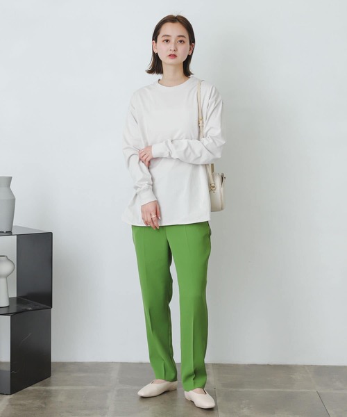 SENSE OF PLACE by URBAN RESEARCH(センスオブプレイスバイアーバンリサーチ)の「オーガニックコットンチュニックトップ(Tシャツ/カットソー・レディース・ブラック/ライトベージュ/オレンジ/オフホワイト・ONE)」の14枚目の写真