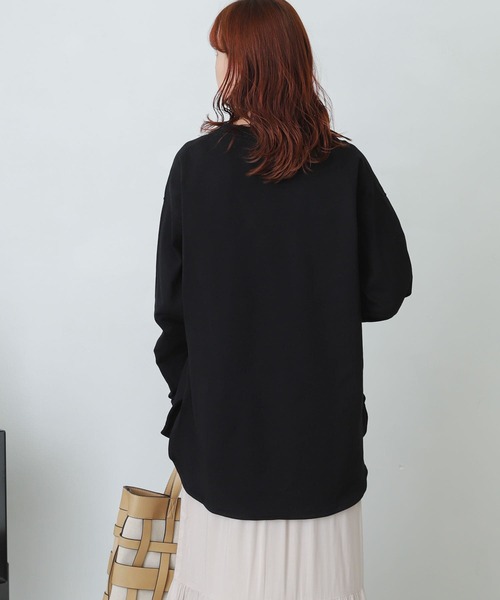 SENSE OF PLACE by URBAN RESEARCH(センスオブプレイスバイアーバンリサーチ)の「オーガニックコットンチュニックトップ(Tシャツ/カットソー・レディース・ブラック/ライトベージュ/オレンジ/オフホワイト・ONE)」の21枚目の写真