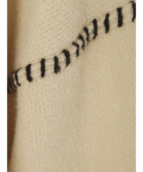 EMODA（エモダ）の「ステッチルーズニット（ニット/セーター・レディース・ホワイト/ブラック/ブルー・FREE）」の5枚目の写真