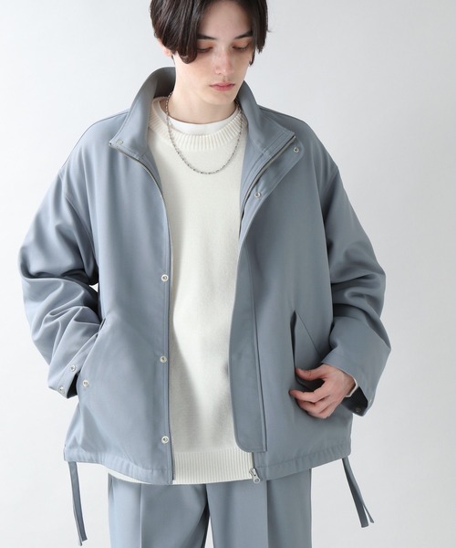 PEツイル/スタンドブルゾン<セットアップ着用可能>/260523