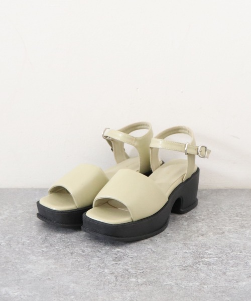 archives(アルシーヴ)の「チャンキーサンダル(サンダル・レディース・ブラック/アイボリー/ミント・MEDIUM/LARGE)」の1枚目の写真