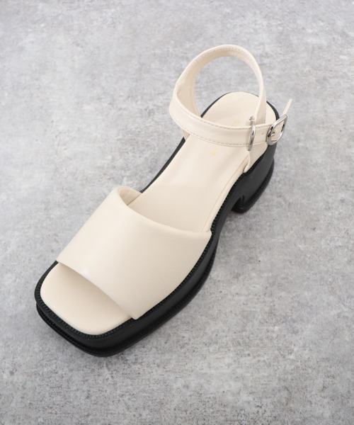 archives(アルシーヴ)の「チャンキーサンダル(サンダル・レディース・ブラック/アイボリー/ミント・MEDIUM/LARGE)」の4枚目の写真
