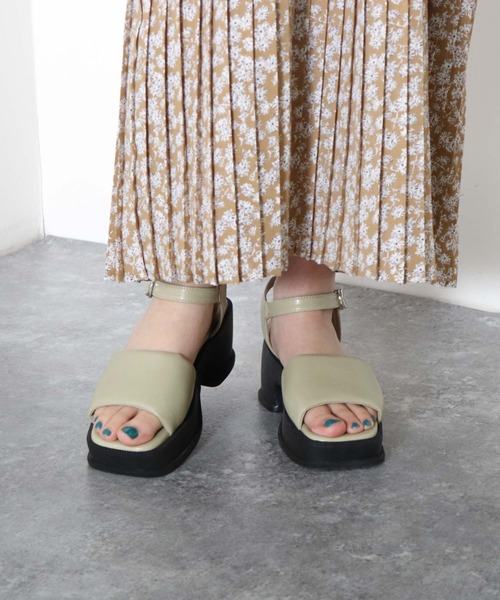 archives(アルシーヴ)の「チャンキーサンダル(サンダル・レディース・ブラック/アイボリー/ミント・MEDIUM/LARGE)」の6枚目の写真