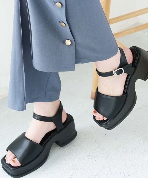 archives(アルシーヴ)の「チャンキーサンダル(サンダル・レディース・ブラック/アイボリー/ミント・MEDIUM/LARGE)」の14枚目の写真