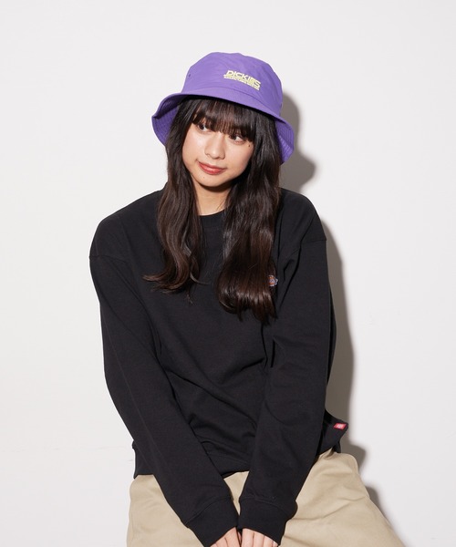 Dickies（ディッキーズ）の「【DICKIES／ディッキーズ】フロントロゴナイロンバケットハット（ハット・メンズ・パープル/ブルー/ブラック・FREE）」の3枚目の写真