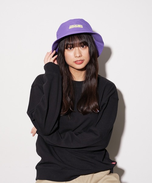Dickies（ディッキーズ）の「【DICKIES／ディッキーズ】フロントロゴナイロンバケットハット（ハット・メンズ・パープル/ブルー/ブラック・FREE）」の6枚目の写真