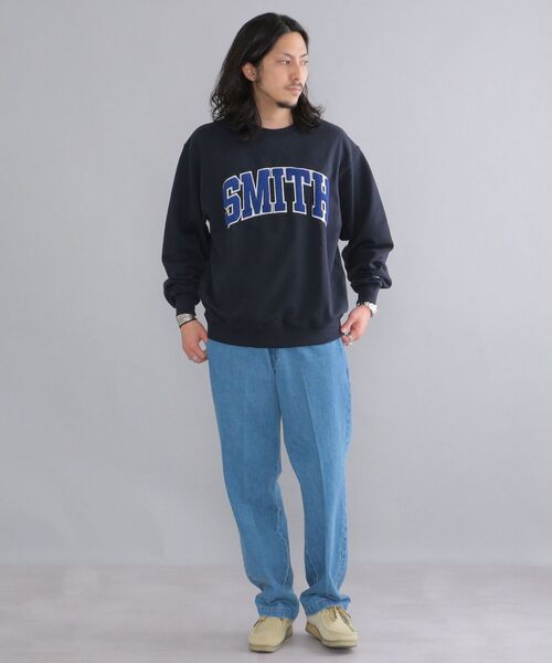 【即完売品】新品 SHIPS別注 RUSSELL サガラ刺繍 ロゴ スウェット Russell Athletic（ラッセルアスレティック）の「【WEB限定