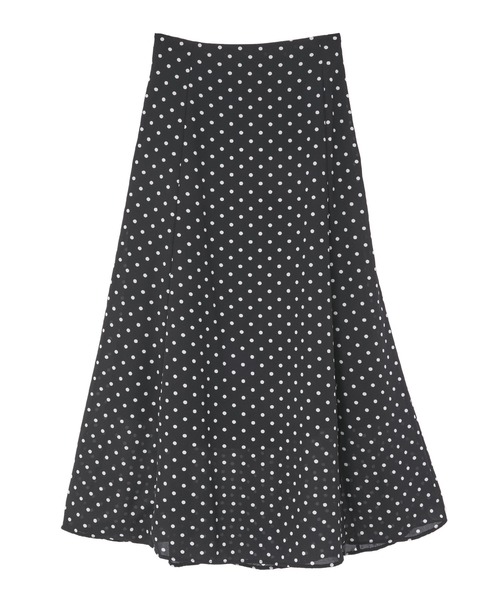 fifth（フィフス）の「ドット柄フレアロングスカート（スカート・レディース・ホワイト/ブラック・M）」の9枚目の写真