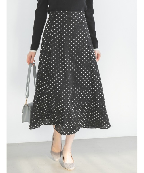 fifth（フィフス）の「ドット柄フレアロングスカート（スカート・レディース・ホワイト/ブラック・M）」の19枚目の写真