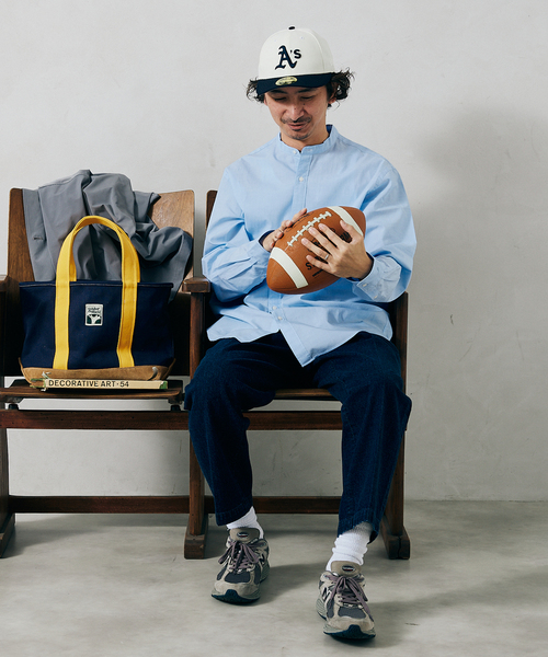 JOURNAL STANDARD relume(ジャーナルスタンダード レリューム)の「END ON END COTTON バンドカラーシャツ(シャツ/ブラウス・メンズ・ブラック/ベージュ/サックスブルー/グリーン・MEDIUM/LARGE)」の11枚目の写真