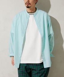 END ON END COTTON バンドカラーシャツ