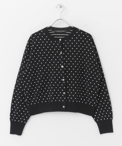 mizuiroind（ミズイロインド）の「mizuiro ind　dots crew neck wide cardigan（カーディガン/ボレロ・レディース・ブラック系その他・ONE）」の11枚目の写真