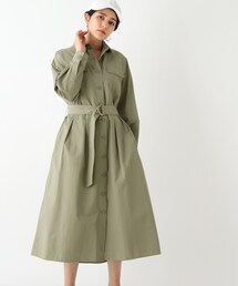 OPAQUE.CLIP | コットンナイロンツイル ワークシャツワンピース(ワンピース)
