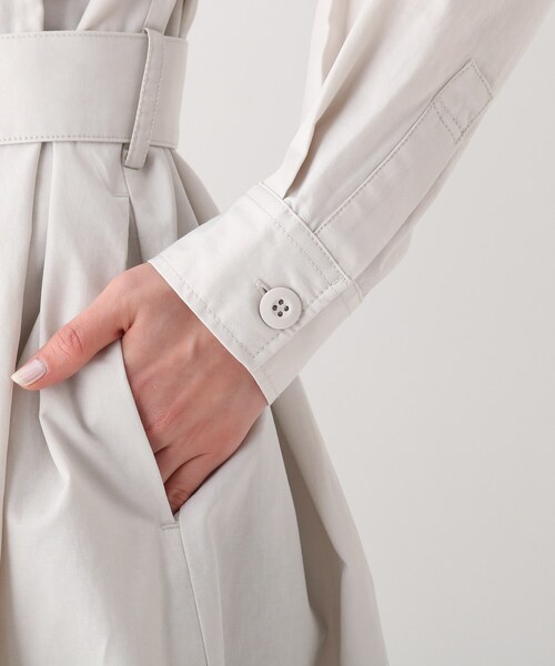 OPAQUE.CLIP（オペークドットクリップ）の「◆コットンナイロンツイル ワークシャツワンピース（ワンピース・レディース・カーキ/ブラック/ライトグレー・42/38/40）」の8枚目の写真