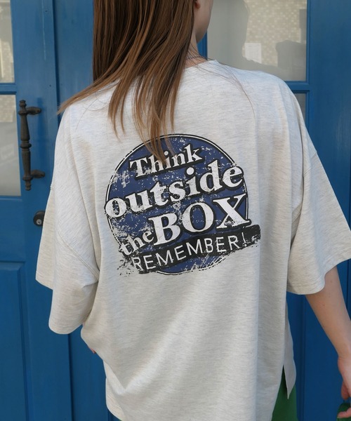 CORNERS(コーナーズ)の「サークルロゴプリントTシャツ(Tシャツ/カットソー・レディース・オフホワイト/スミクロ/オートミール・FREE)」の8枚目の写真