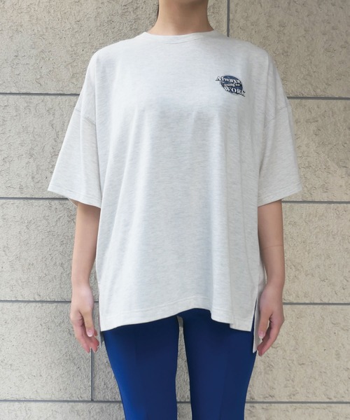 CORNERS(コーナーズ)の「サークルロゴプリントTシャツ(Tシャツ/カットソー・レディース・オフホワイト/スミクロ/オートミール・FREE)」の10枚目の写真