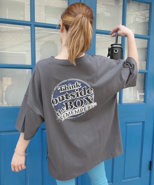 CORNERS(コーナーズ)の「サークルロゴプリントTシャツ(Tシャツ/カットソー・レディース・オフホワイト/スミクロ/オートミール・FREE)」の14枚目の写真