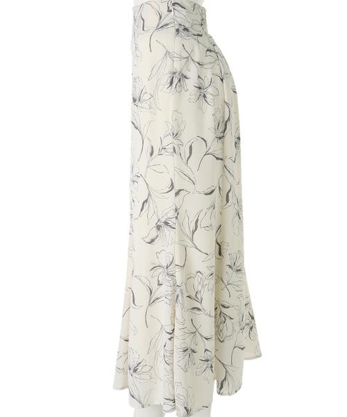 INGNI（イング）の「線画花マーメイド／スカート（スカート・レディース・ホワイト×グレー/ブラック/ホワイト×グリーン・FREE）」の5枚目の写真