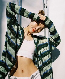 atmos pink | atmos pink メッシュニットZIPパーカー(パーカー)