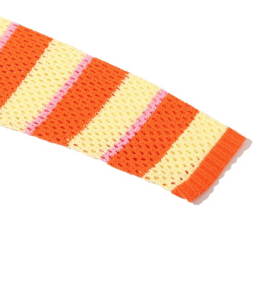 atmos pink（アトモスピンク）の「atmos pink メッシュニットZIPパーカー（パーカー・レディース・オレンジ/グリーン/アイボリー・FREE）」の14枚目の写真