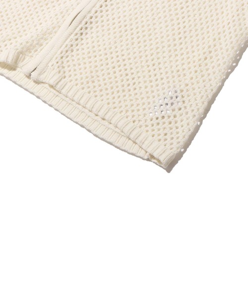 atmos pink（アトモスピンク）の「atmos pink メッシュニットZIPパーカー（パーカー・レディース・オレンジ/グリーン/アイボリー・FREE）」の5枚目の写真