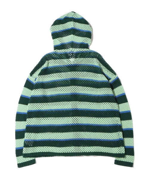 atmos pink（アトモスピンク）の「atmos pink メッシュニットZIPパーカー（パーカー・レディース・オレンジ/グリーン/アイボリー・FREE）」の8枚目の写真