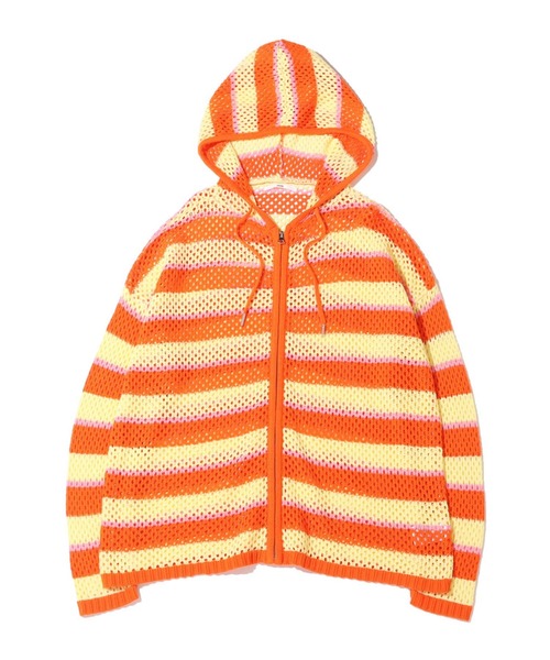 atmos pink（アトモスピンク）の「atmos pink メッシュニットZIPパーカー（パーカー・レディース・オレンジ/グリーン/アイボリー・FREE）」の20枚目の写真