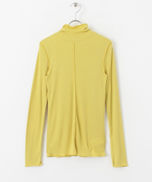 SENSE OF PLACE by URBAN RESEARCH（センスオブプレイスバイアーバンリサーチ）の「メローリブハイネックトップ（Tシャツ/カットソー・レディース・イエロー/ブラック/オフホワイト/ミント・ONE）」の12枚目の写真