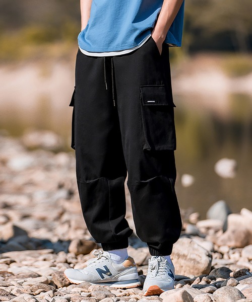 HOOK-アメカジサイドビッグポケット裾絞りカーゴパンツ