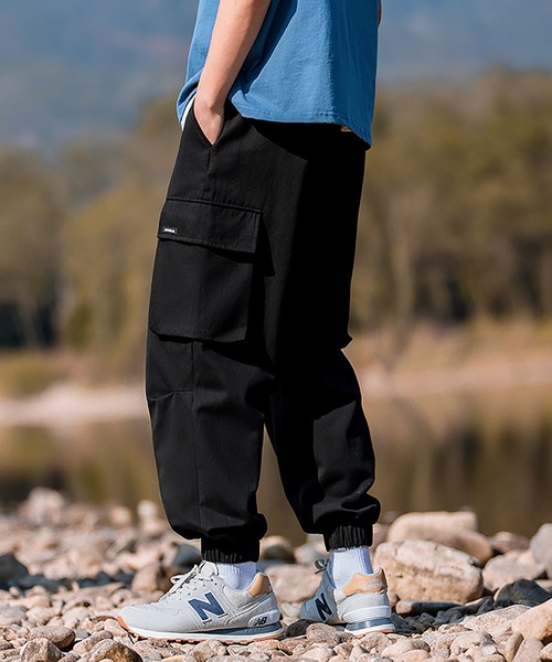 HOOK-アメカジサイドビッグポケット裾絞りカーゴパンツ