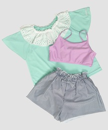 BENETTON (UNITED COLORS OF BENETTON) | 【BENETTON:ベネトン】キッズカバーアップ付水着3点セット(水着)