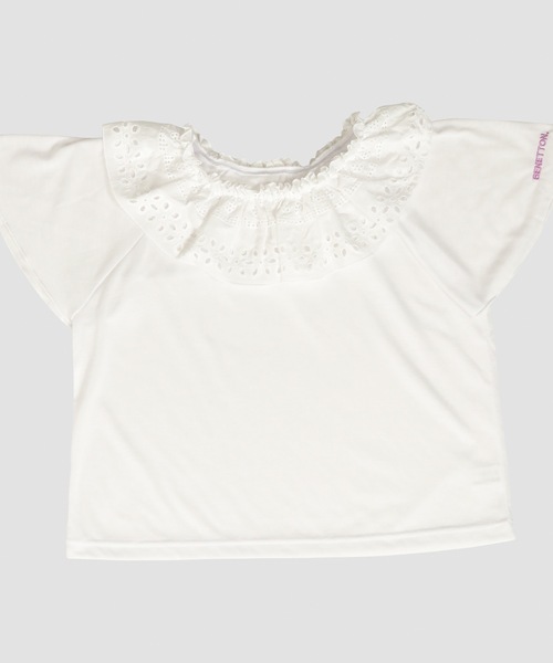 BENETTON (UNITED COLORS OF BENETTON)（ベネトンユナイテッドカラーズオブベネトン）の「【BENETTON:ベネトン】キッズカバーアップ付水着３点セット（水着・キッズ・ホワイト/ミント・120/140）」の11枚目の写真