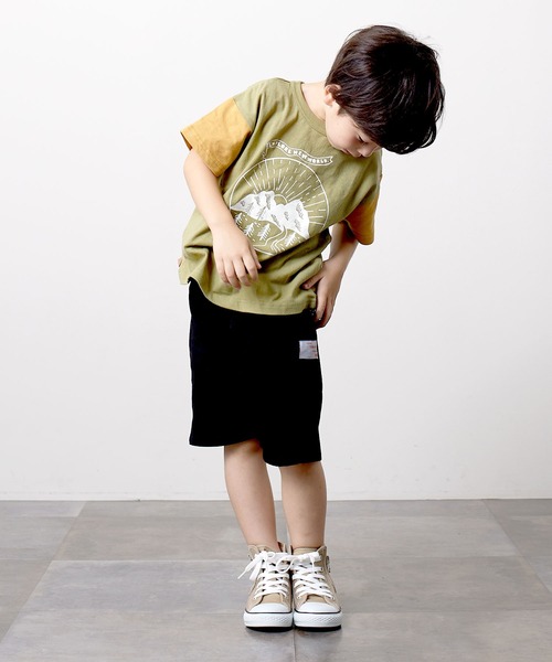 DILASH（ディラッシュ）の「袖バイカラーイラスト半袖Tシャツ（Tシャツ/カットソー・キッズ・グレー/カーキ・140/130/120/100/90/80/110）」の7枚目の写真