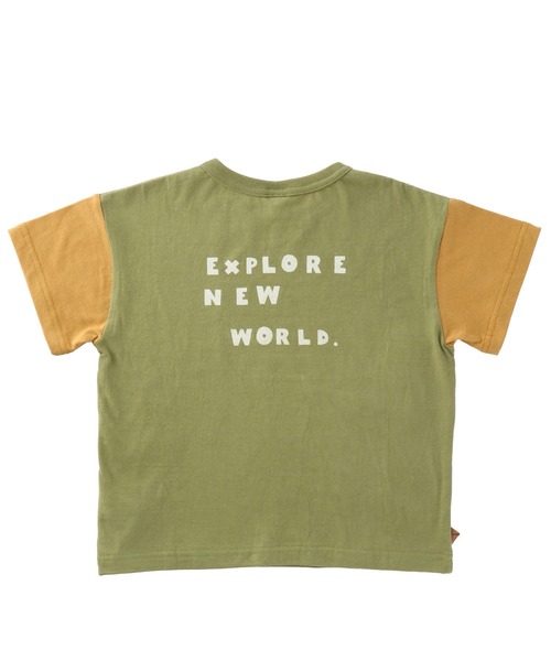 DILASH（ディラッシュ）の「袖バイカラーイラスト半袖Tシャツ（Tシャツ/カットソー・キッズ・グレー/カーキ・140/130/120/100/90/80/110）」の9枚目の写真