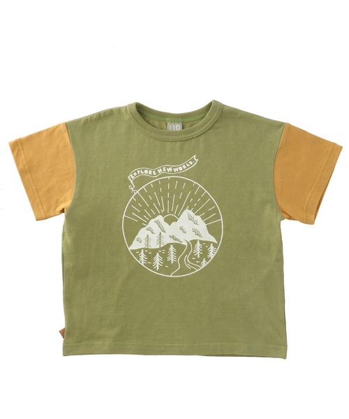 DILASH（ディラッシュ）の「袖バイカラーイラスト半袖Tシャツ（Tシャツ/カットソー・キッズ・グレー/カーキ・140/130/120/100/90/80/110）」の8枚目の写真