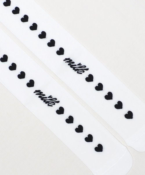 MILK（ミルク）の「ハートシームハイソックス（ソックス/靴下・レディース・A/B・FREE）」の5枚目の写真