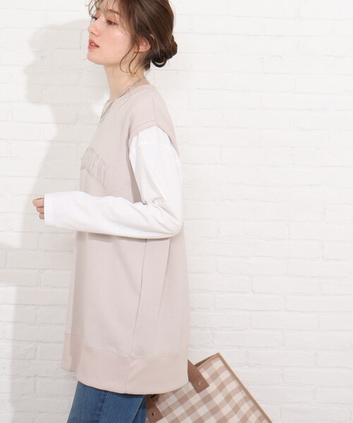 SHOO・LA・RUE（シューラルー）の「◆レイヤード風裏毛ベストプルオーバー（Tシャツ/カットソー・レディース・ブラック系4/ベージュ系その他7/サックスブルー系4・02/03/04）」の21枚目の写真