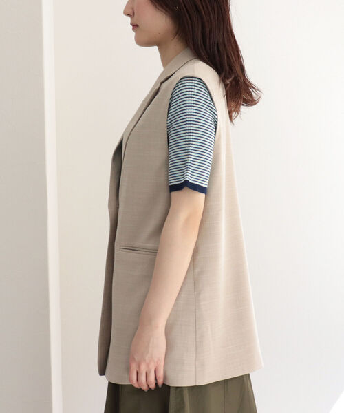 fredy emue(フレディエミュ)の「テーラードジレベスト(ベスト・レディース・ネイビー/ベージュ・38)」の18枚目の写真