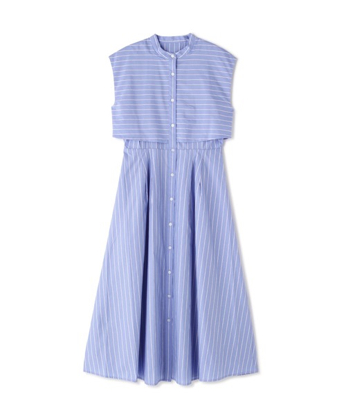 N.(N. Natural Beauty Basic)(エヌエヌナチュラルビューティーベーシック)の「【WEB限定】◆バンドカラーストライプワンピース(ワンピース・レディース・ネイビー/ブルー・MEDIUM)」の7枚目の写真